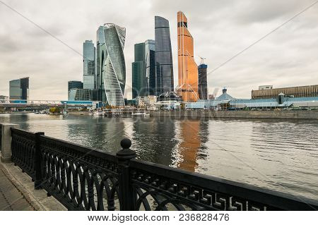 Moscow, Russia - October 24, 2017: Modern Skyscrapers Of The Moscow International Business Centre Mi