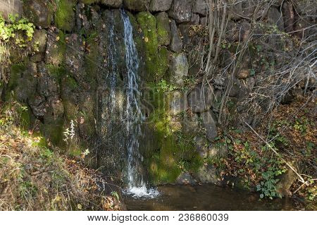 Part Of  Waterfall Cascade Of River Lokorska Near Village  Lokorsko, Sofia, Bulgaria