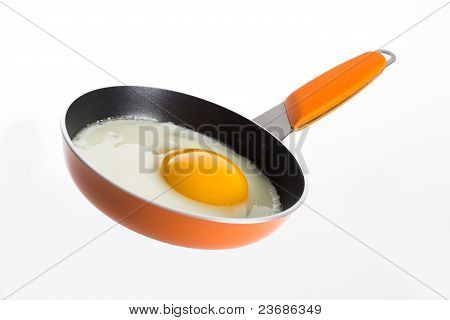 Stekta ägg i stekpannan