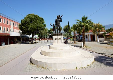 Demre, Turkey - April 24: The Statue Of St. Nicholas On A Street On April 24, 2014 In Demre, Turkey.