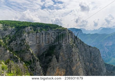 A Steep Mountain Slope With Picturesque Views.