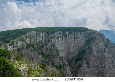 A Steep Mountain Slope With Picturesque Views.