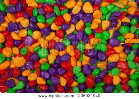 Colored Decorative Stones, Background Of Colored Stones