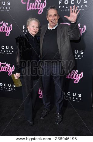 LOS ANGELES - APR 18:  Ivan Reitman and Genevieve Robert arrives to the