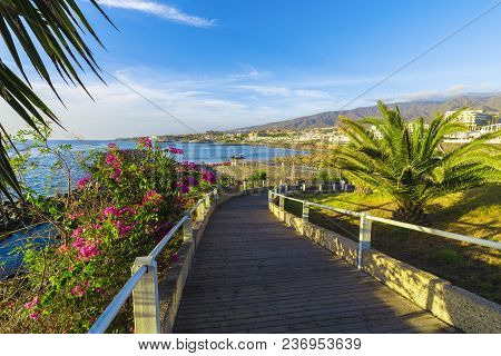 Fanabe Beach At Adeje Coast, Tenerife, Canary Islands, Spain