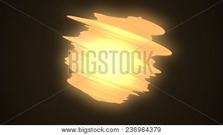 Abstract Blue Energy Ball On Black Background. Energy Appearance. Plasma Effect. Animation Of Energy