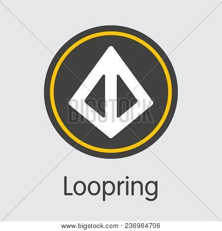 Loopring - Pictogram Of Fintech Industry, Finance Digitization. Modern Colored Logo. Premium Quality