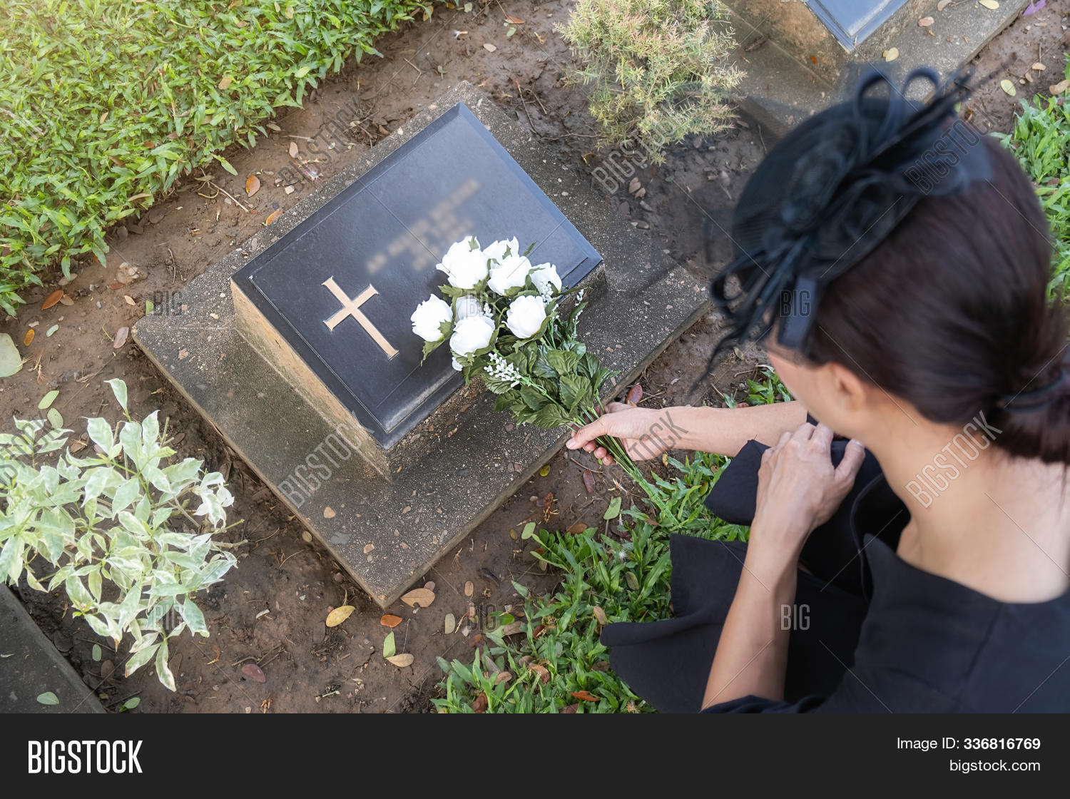 Mourning Young Woman Image Photo Free Trial Bigstock