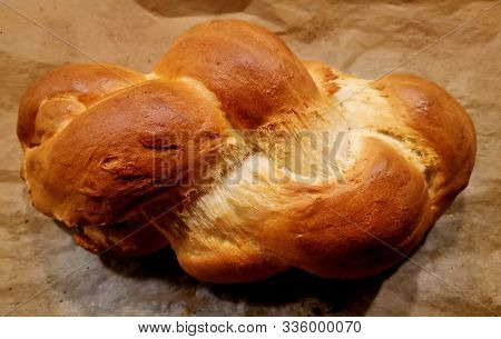 Traditional Sunday Bread From Bern, Switzerland Ready For Eating