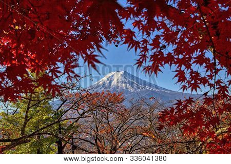 Views Of Mt. Fuji From Churieto Pagoda