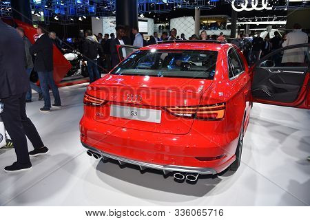 Frankfurt, Germany, September 14-2017: Audi S3 At Iaa 2017