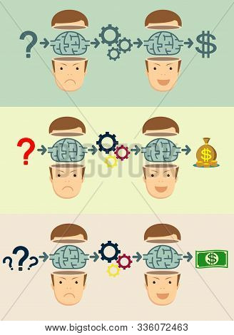 Money Making Formula. Vector Flat Design Illustration.