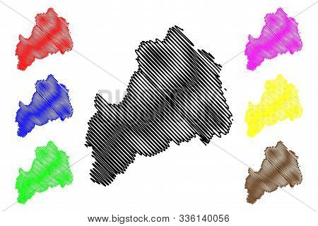 South Ostrobothnia Region (republic Of Finland) Map Vector Illustration, Scribble Sketch South Ostro