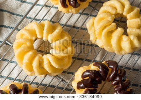 Homemade Sweet French Cruller Donuts