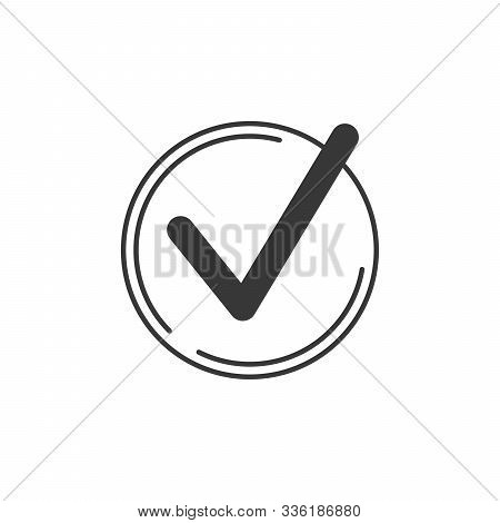Checkmark Vector Icon. Stock Vector Illustration Isolated On White Background.