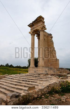 Ancient Columns Of Apollon Hylates, God Of Woodland,  Sanctuary In Limassol District, Cyprus