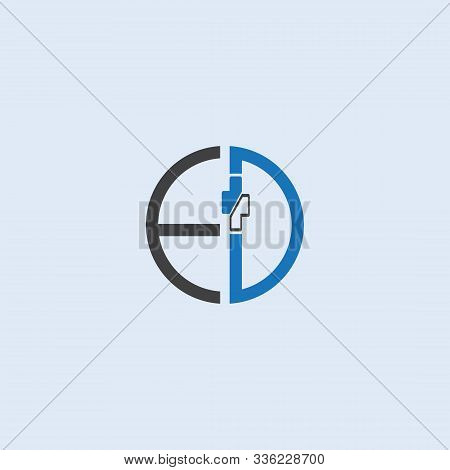 Medical Circle Ed Letter Logo Design Vector Template. Medical Letter Ed Logo Vector Template.