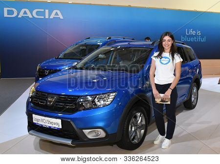 Sofia, Bulgaria, October 13-2017: Dacia Logan Mcv Stepway At Sofia Motor Show