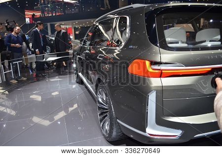 Frankfurt, Germany, September 13-2017: Bmw X7 At Iaa 2017