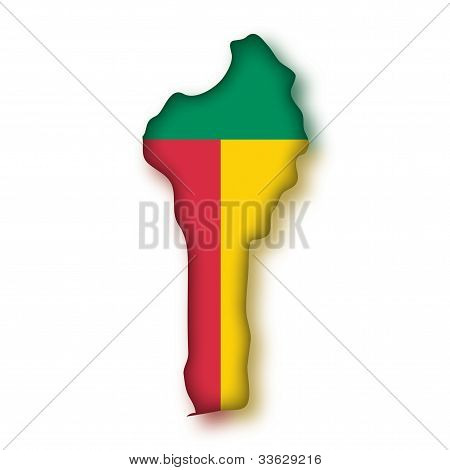 mappa bandiera Benin