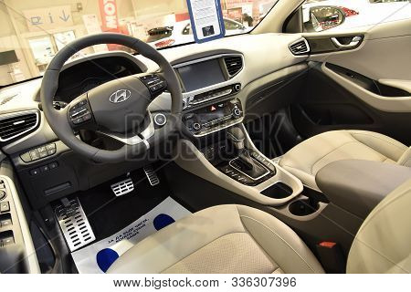 Sofia, Bulgaria, October 13-2017: Hyundai Ioniq At Sofia Motor Show