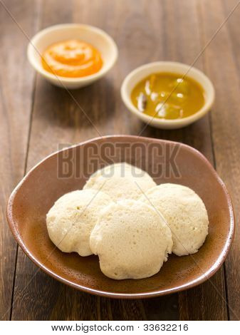 traditional indian idli breakfast