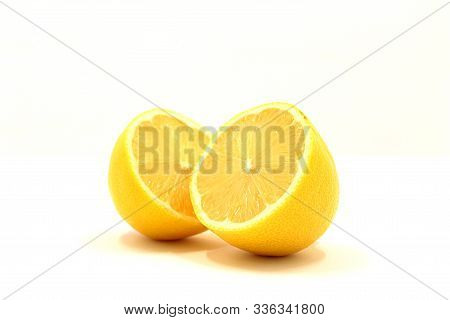 Excellent, beautiful, healthy citrus fruits on a white background
