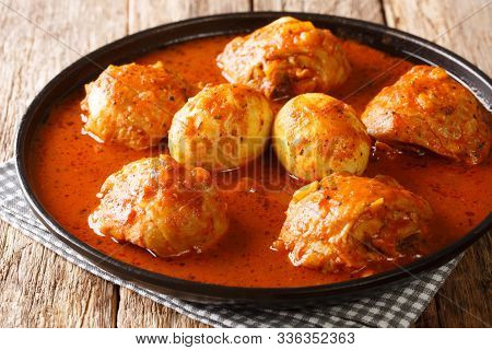 Doro Wat Made From Chicken And Hard-boiled Eggs Is The Most Popular Traditional Food In Ethiopia Clo