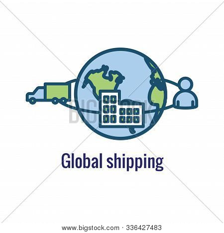 Logistics Icon Showing Movement From 1 Place To The Next