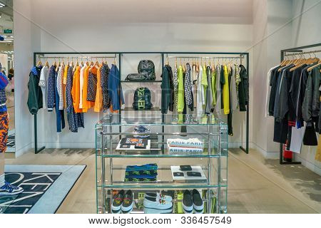 SINGAPORE - CIRCA APRIL, 2019: interior shot of Kenzo store in the Shoppes at Marina Bay Sands.