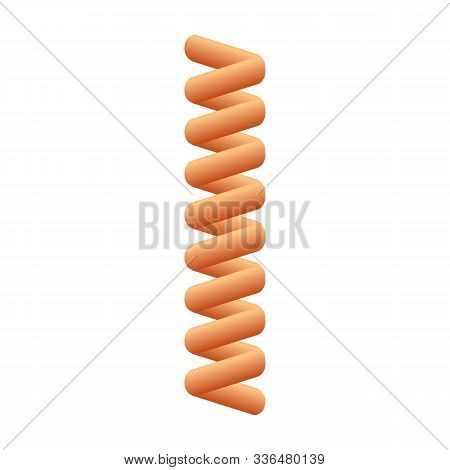 Electric Orange Cable Icon. Cartoon Of Electric Orange Cable Vector Icon For Web Design Isolated On 