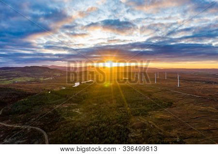 Sunrise Over A Peatbog By Bonny Glen, Portnoo, In County Donegal - Ireland