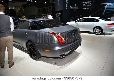 Frankfurt, Germany, September 12-2017: Jaguar Xjl At Iaa 2017