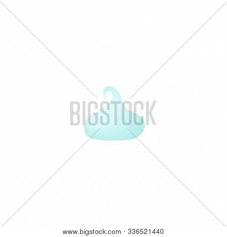 White And Blue Marshmallow Isolated On White Background. Vector Illustration.