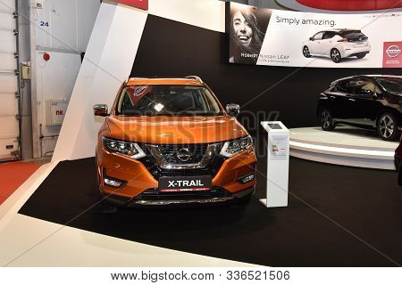 Sofia, Bulgaria, October 13-2017: Nissan X-trail At Sofia Motor Show