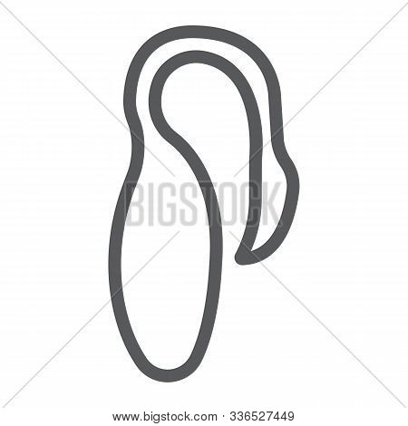 Flamingo Wireless Vibrator Line Icon, Sex Toy And Adult, Clitoris Vibrator Sign, Vector Graphics, A 