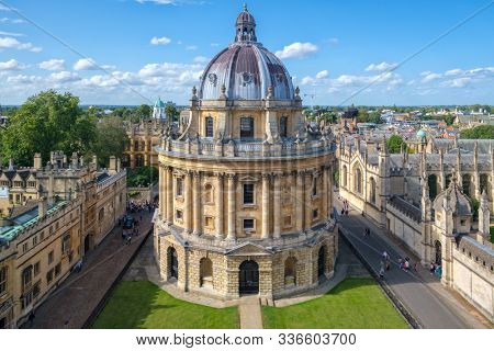 OXFORD,UK - AUGUST 17,2019 : The Radcliffe Camera, a symbol of the University of Oxford