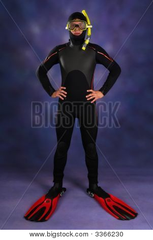 Diver subacqueo In Studio
