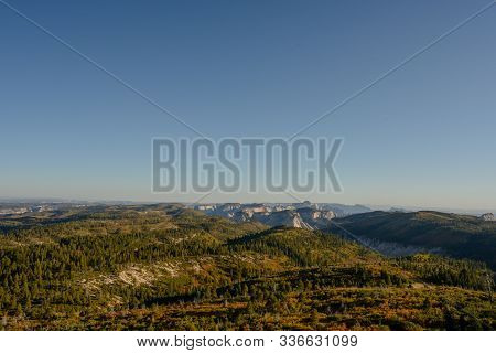Overlooking Kolob Terrace In Fall In Late Afternoon