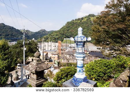 Arita, Japan - November 4, 2016: Panoramic View Of Arita Town From The Grounds Of Historic Tozan Shr