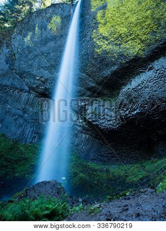 Latourell Falls In Columbia River Gorge, Oregon, Usa