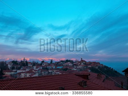 View On The Signaghi Town. In Georgia