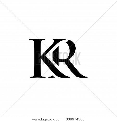 Initial Kr Alphabet Logo Design Template Vector