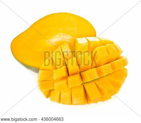 The Mango Fruit Isolated On White Background