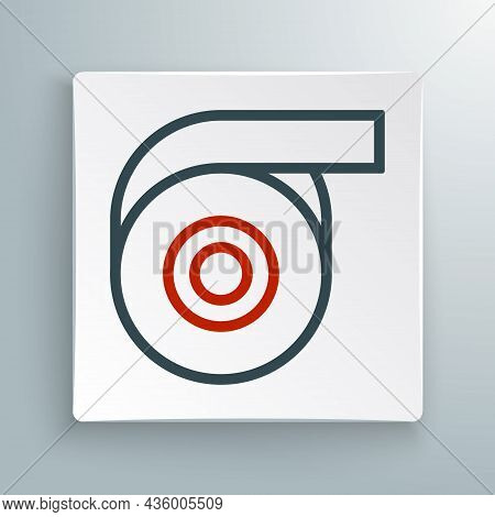 Line Scotch Tape Icon Isolated On White Background. Roll Adhesive Tape. Insulating Tape. Colorful Ou