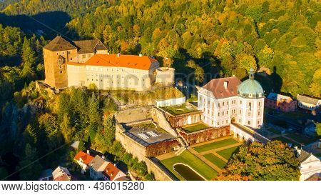Becov nad Teplou is a medieval town in Karlovy Vary District. Castle and chateau are famous european landmarks. Czech Republic, Central Europe.