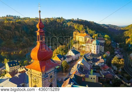 Becov nad Teplou is a medieval town in Karlovy Vary District. Castle and chateau are famous european landmarks. Czech Republic, Central Europe.