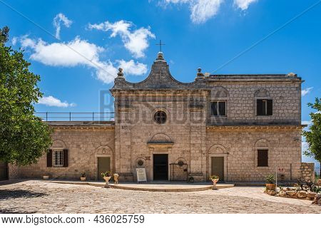 Haifa, Israel. June 17, 2021: Muhraka Monastery Of The Carmelite On The Carmel Mount.