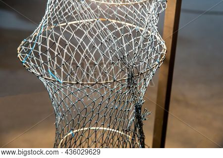 Trap For Fresh Fish Nylon For Storage Vertically Close-up