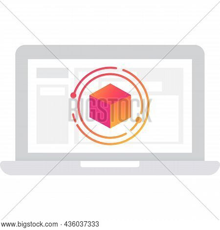 Vector Data Sync Database Icon Isolated On White